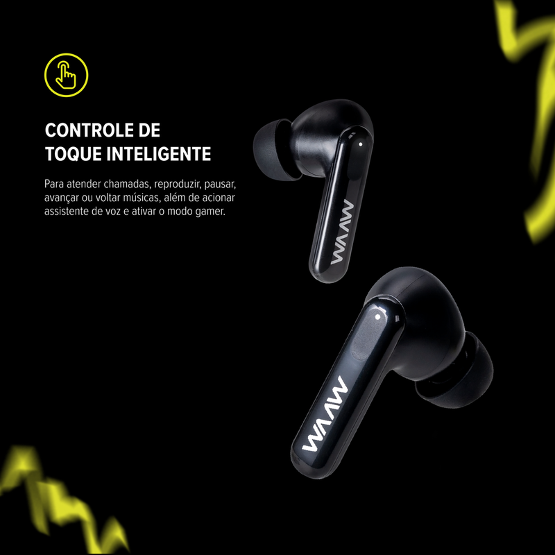 Fone de ouvido bluetooth WAAW MOB 500ANC