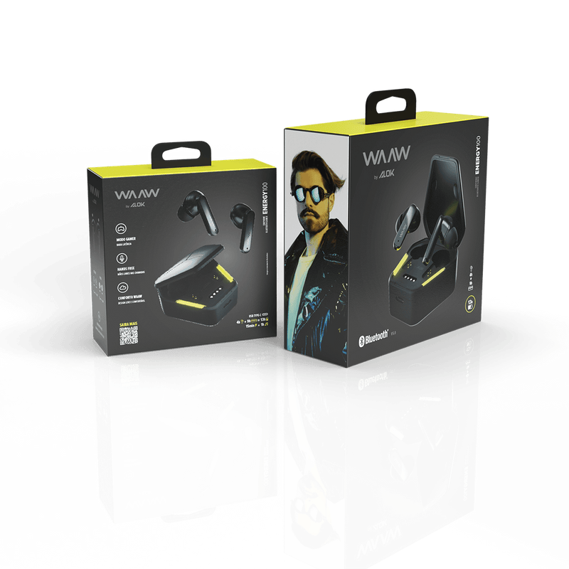 Fone de ouvido gamer WAAW ENERGY 100EBG