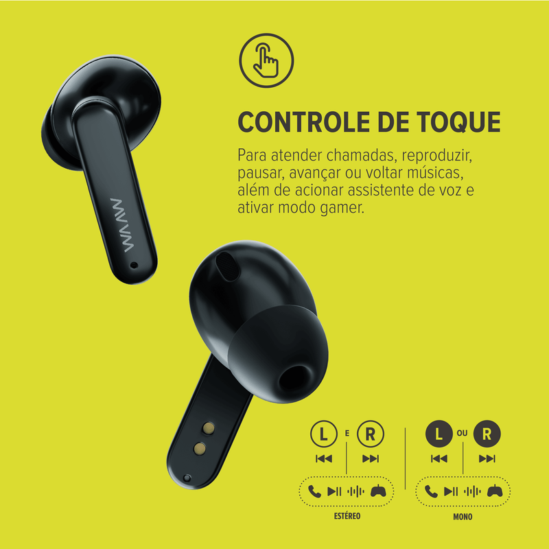 Fone de ouvido gamer WAAW ENERGY 100EBG