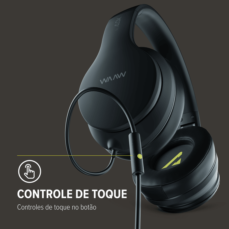 Fone de ouvido com fio WAAW SENSE 100HW