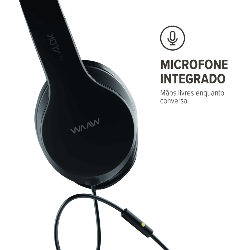 Fone de ouvido com fio WAAW SENSE 100HW
