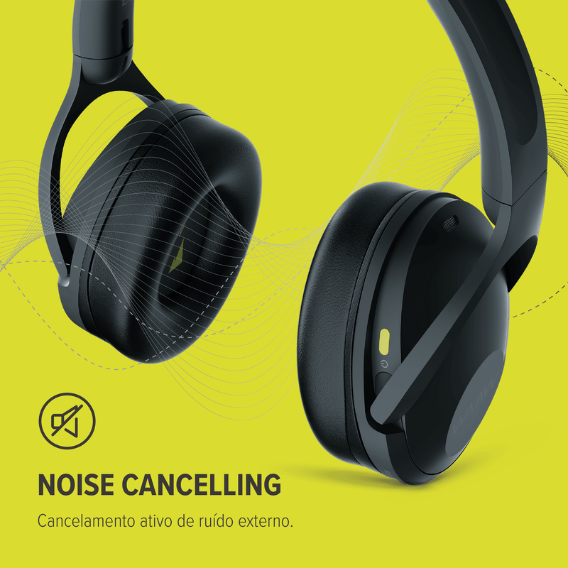 Fone de ouvido Bluetooth WAAW SENSE 300HBNC